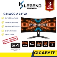 GIGABYTE G34WQC 34" WQHD 144HZ 1MS 8BIT FREESYNC PREMIUM CURVE GAMING MONITOR