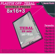 Thick Double Press Opp Plastic 8x16 9x16 10x16 11x16 12x16 13x16 14x16 15x16 16x16 contents 100 pcs