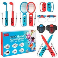 Switch Sports Accessories - 12 in 1 Switch Sports Accessories Bundle for Nintendo Switch Sports, Family Accessories Kit Compatible with Switch/Switch OLED Sports Games O9NF