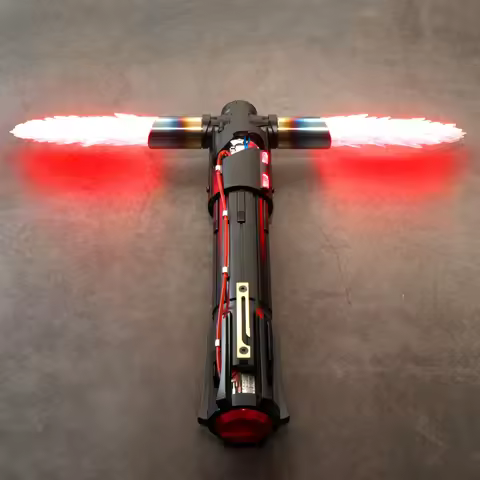 89sabers Kylo Ren Lightsabers Flame Blade 7/8 inch 2 Side Blades laser sword