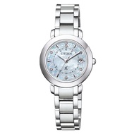 Japan genuine watch CITIZEN XC sent directly from Japan Limited edition ES9440-51W Solar radio watch White butterfly dial with diamond Blue + silver  こ