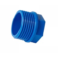 pvc blue fittings plug pipe 1/2 3/4 1inch