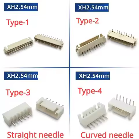 20Pcs JST XH 2.54MM XHB 2.54MM 2-12Pin SMD Terminals Plastic Shell Male Plug Connector XH2.54 2P 3P 