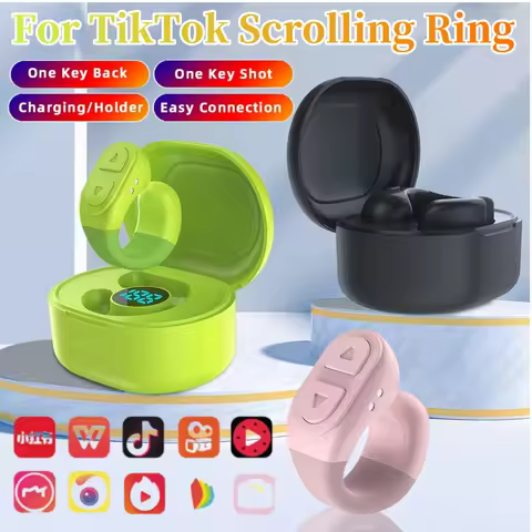 For TikTok Scrolling Ring For TikTok Remote Control Kindle App Camera Remote Digital Charging Case f
