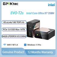 GMKtec EVO-T2S Mini PC Intel Core Ultra X7 358H OCuLink 64GB LPDDR5X 1TB PCIe 5.0 SSD Windows Gaming