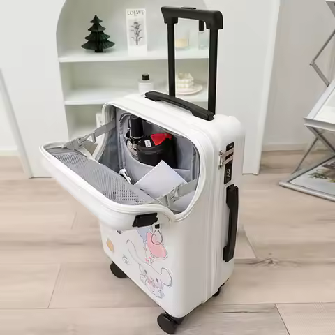 Ultra-Lightweight Trolley Luggage 20 inch Front Opening Ttravel Suitcase 24 inch Large Capacity Comb