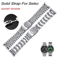 Solid Jubilee Oyster Bracelet for Seiko SKX007 SKX009 Curved End Stainless Steel Strap for Rolex Watchband 18/19/20/21/22/24mm