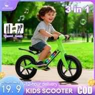 Ready Kids balance bike 1-8 years adjustable bicycle music&light scooter Budak Kanak Basikal childre