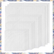12 PCS Aida Cloth 14 Count 4 Sizes White Fabric for Craft Embroidery Reserve Cloth for Embroidery Be