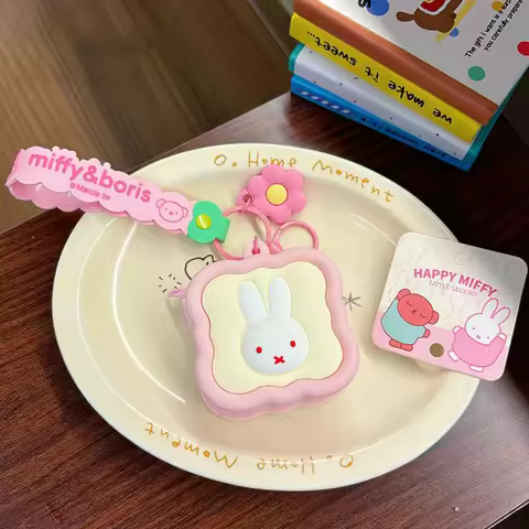 Kawaii Miffy Silicone Coin Purse Keychain Cartoon Earphone Storage Colorful Miffy Coin Purse Boris B