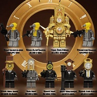 China Building Blocks Multiverse Titan Clock Building Blocks Minifigure Clock Electric Drill Set Gif