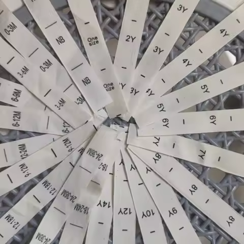 50pcs Natural Cotton Size Label One size 2Y 3Y 4Y 5Y 6Y 7Y 8Y 9Y 10Y 12 14Y 0-3M 3-6M 6-9M 9-12M 12-