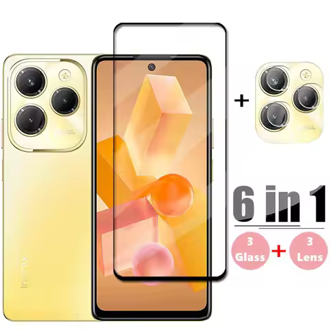 Full Cover Glass For Infinix Hot 40 Pro Tempered Glass Infinix Hot 40 Pro Screen Protector Camera Le