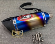 Lon pô tăng AHM M3 titan 1.1 TẶNG kèm Tiêu Nhôm CNC theo Pô