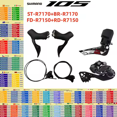 SHIMANO 105 Series Di2 Mini Groupset R7170 Shifter R7170 Brake R7150 Front Rear Derailleur 12s For R