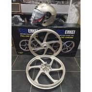 (LIMITED SPECIAL COLOUR) Y15ZR Y16ZR ENKEI 6 LEG 6 BATANG CNC SPORT RIM CHROME METALLIC SILKY GOLD