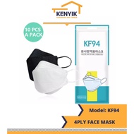 KF94 4 ply Face Mask Protective Face Mask KF94 Mask Korea KF94 Face 10pcs Pack Stocks