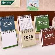 CFSTORE 2025.6-2026.12 Mini Simple Calendar Small Desk Calendar Creative Coil Calendar Planner Deskt