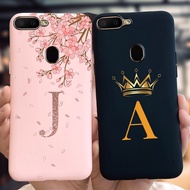 Casing OPPO A5S AX5S CPH1909  Soft Case Luxury Letters Painted Back Cover OPPO A12 AX7 A7 2018 CPH2083 Shockproof Bumper