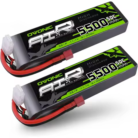 OVONIC 3s Lipo Battery 50C 5500mAh 11.1V Lipo Battery with Dean-Style T Connector for RC Airplane Qu