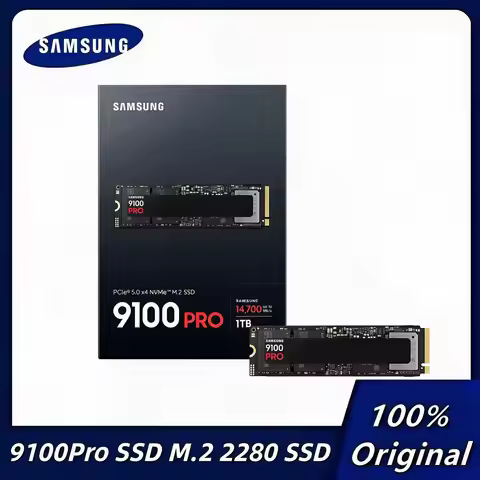 Original SAMSUNG 9100 Pro 1TB 2TB 4TB Internal Solid State Drive M.2 2280 PCIe5.0X4 NVMe SSD for AI 
