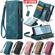 For Samsung Galaxy Z Fold 7 6 5 4 Zip Wallet Case Leather Removable Cover