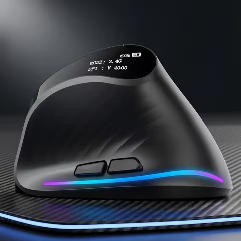 Lefon 2.4G Ergonomic Mouse Vertical Wireless Mouse Rechargeable Gaming Mice for PC Laptop MacOS Offi