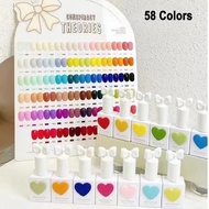 Popular 58 Color Korean Macaron Sweetheart gel Set Macaron Set of Nail Gel Polish with chart (With B