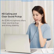 VIVI 3 5mm Type C Single Side Earbud Headphones in-Ear Earphone Removable Earphone for PC Smartphone