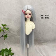 BJD Doll 3 Points Small 3 Points 4 Points 6 Points Soft Silk Middle Points Straight Hair Can Change 