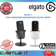 Elgato Wave 3 USB Condenser Microphone Digital Mixer Black White Edition 10MAB9901 / 10MAB9911