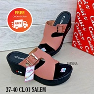 TERMURAH !!! Sandal Wedges Wanita Calbi style Turkiani - Sandal Selop Calbi Terlaris - Sandal Wanita