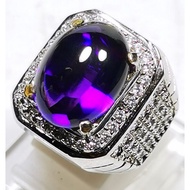 926 MICROSETTING SILVER RING WITH LUXURIOUS AND ELEGANT AMETHYST AMETHYST GEMSTONE