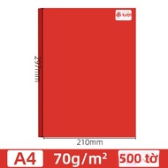 Màu Đỏ Giấy in A4 Mandik 230g Bìa Đỏ A3 Màu Sắc 70g Bìa Đỏ A5 Đóng Gói Hộp Giấy in Văn Phòng Giấy in