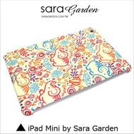 【Sara Garden】客製化 手機殼 蘋果 ipad mini4 手繪 南洋風 碎花 大象 保護殼 保護套 硬殼