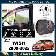 Toyota Wish 2009-2025 Fit Magnetic Sunshade (6pcs) Accessories Automotive
