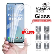 3Pieces Full Glue Tempered Glass For Infinix Hot 60 Hot 60i Hot 60 Pro Screen Protector Glass Infini
