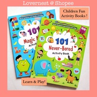 LOVERNEST 101 Never Bored & Magic Maths Fun Activity Book Children Holiday Activities Colouring Coun
