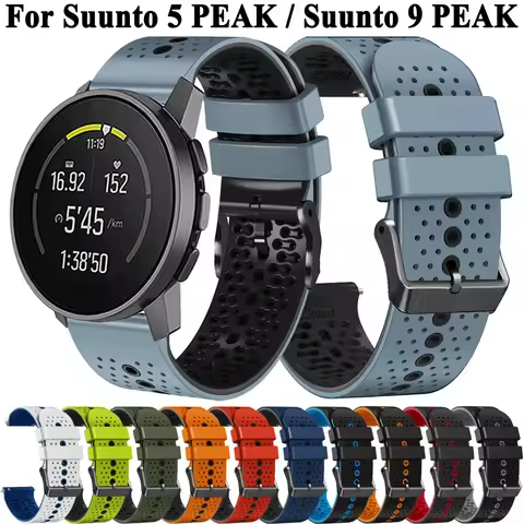 Replacement 22mm Silicone Watch Strap Compatible With Suunto 5 Peak Breathable Watchband For Suunto 