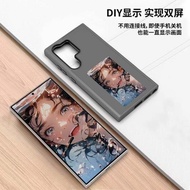 適用于三星S24ultra手機殼墨水屏無源NFC智能個性DIY水墨屏手機殼AI合成質感防摔投屏手機殼，商務網紅男女款