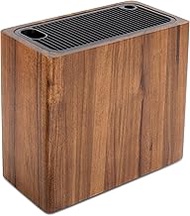 RedCall Acacia Wood Knife Holder Block,Large Universal Knife Block without knives,Wooden Kitchen Kni