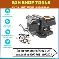 Vise clamping swivel base size 4'', 6'' maximum clamping force 1300 KGS - 1600KGS INGCO-HBV084-HBV08