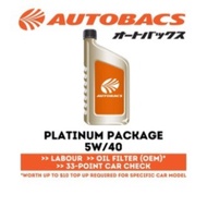 Autobacs Platinum Engine Oil Package 5w30 or 5w40 4L by Autobacs Sg Valid for 3 Months
