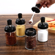 1 SET Kitchen Spice Bottle With Glass Spoon - Multipurpose MINI Spice Holder