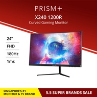 PRISM+ X240 | 24" 180Hz FHD 1ms | 1200R Curved | Free Sync G-Sync Ready Gaming Monitor [1920 x 1080]