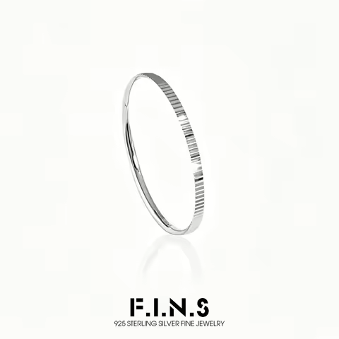 F.I.N.S Minimalist 1.2mm Thin Stackable Ring S925 Sterling Silver Plain Band Knuckle Midi Rings for 