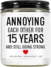 Younift 15 Years Candle, 15 Year Anniversary, Gifts for Him, Her, 15th Anniversary, Gifts for Men, 1