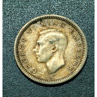 New Zealand KG VI 3 Pence 1946