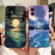 For Samsung Galaxy M06 F06 5G New Fashion Dusk Beach Painting Casing Samsung F06 M06 Lens Protective