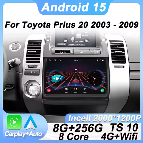 Car Radio For Toyota Prius 20 2003 - 2009 Wireless Android Auto Carplay Autoradio Touch Screen 5G Wi